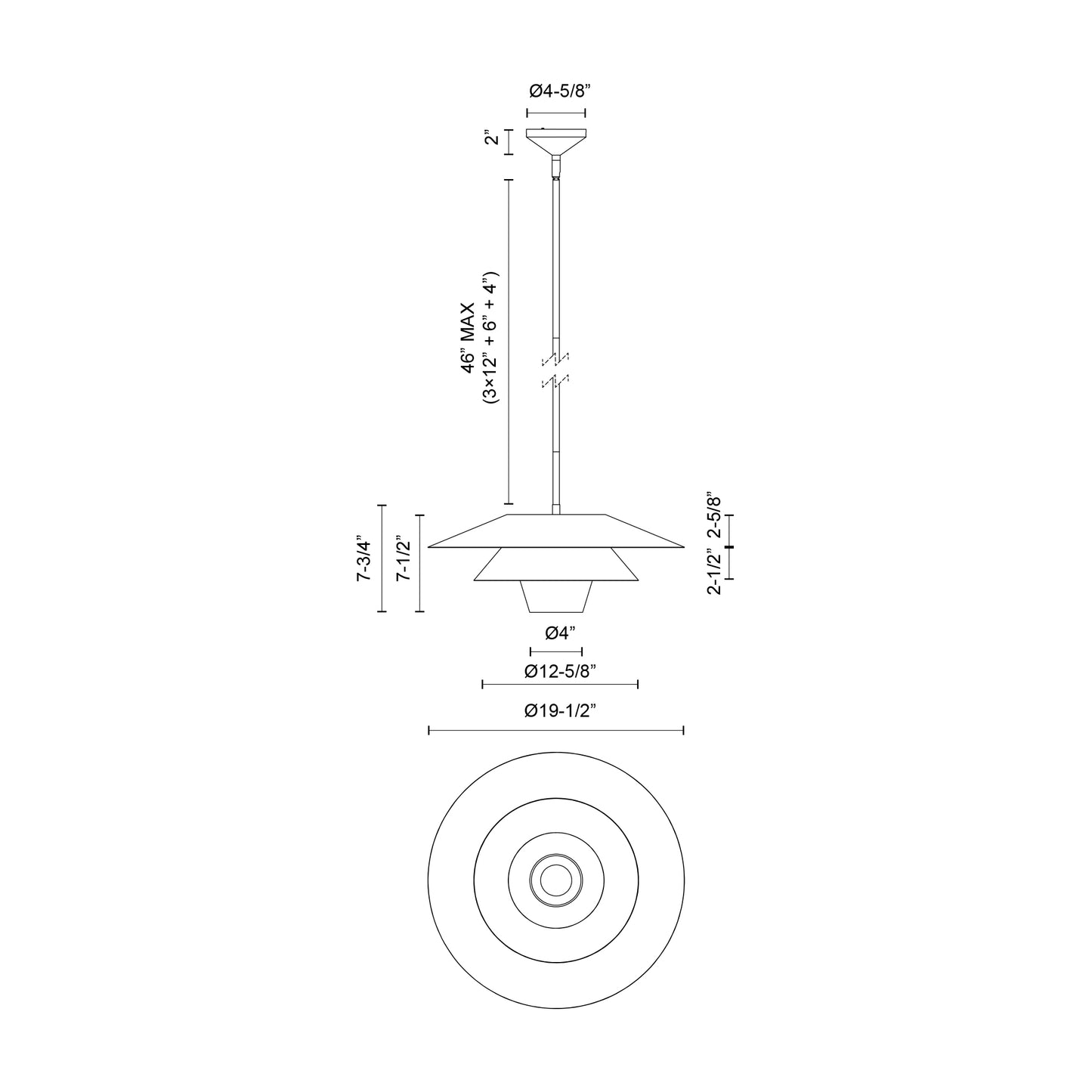 Tetsu 20-in Pendant