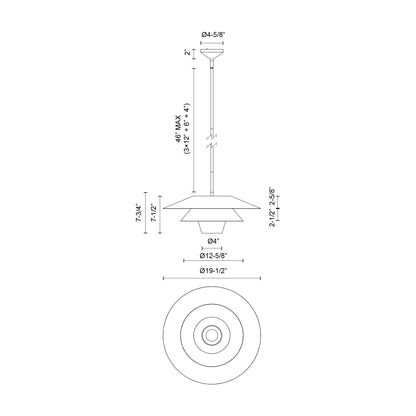 Tetsu 20-in Pendant