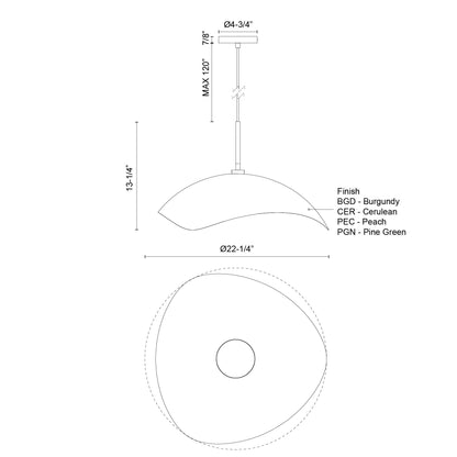 Kirby 22-in Pendant