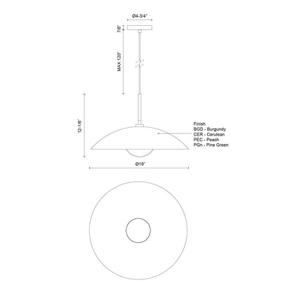 Regent 19-in Pendant