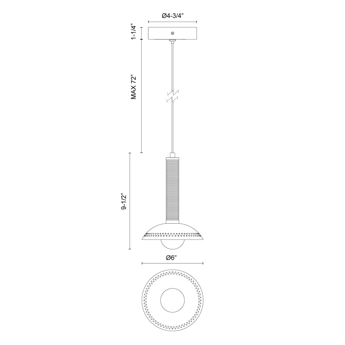 Arden 9-in (With Shade) Pendant