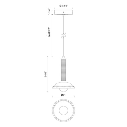 Arden 9-in (With Shade) Pendant