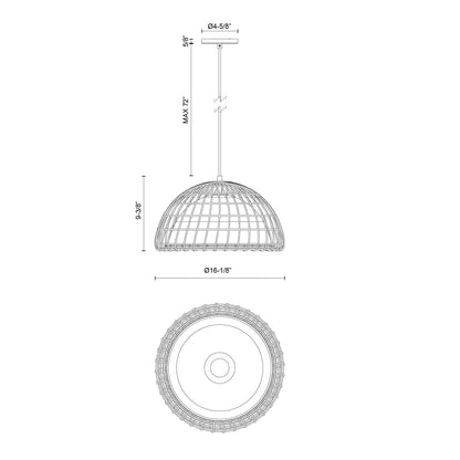 Bondi 16-in Pendant