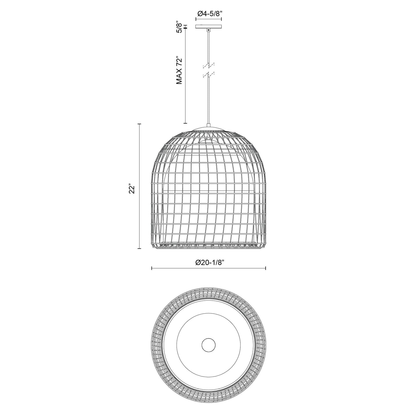 Bondi 20-in Pendant