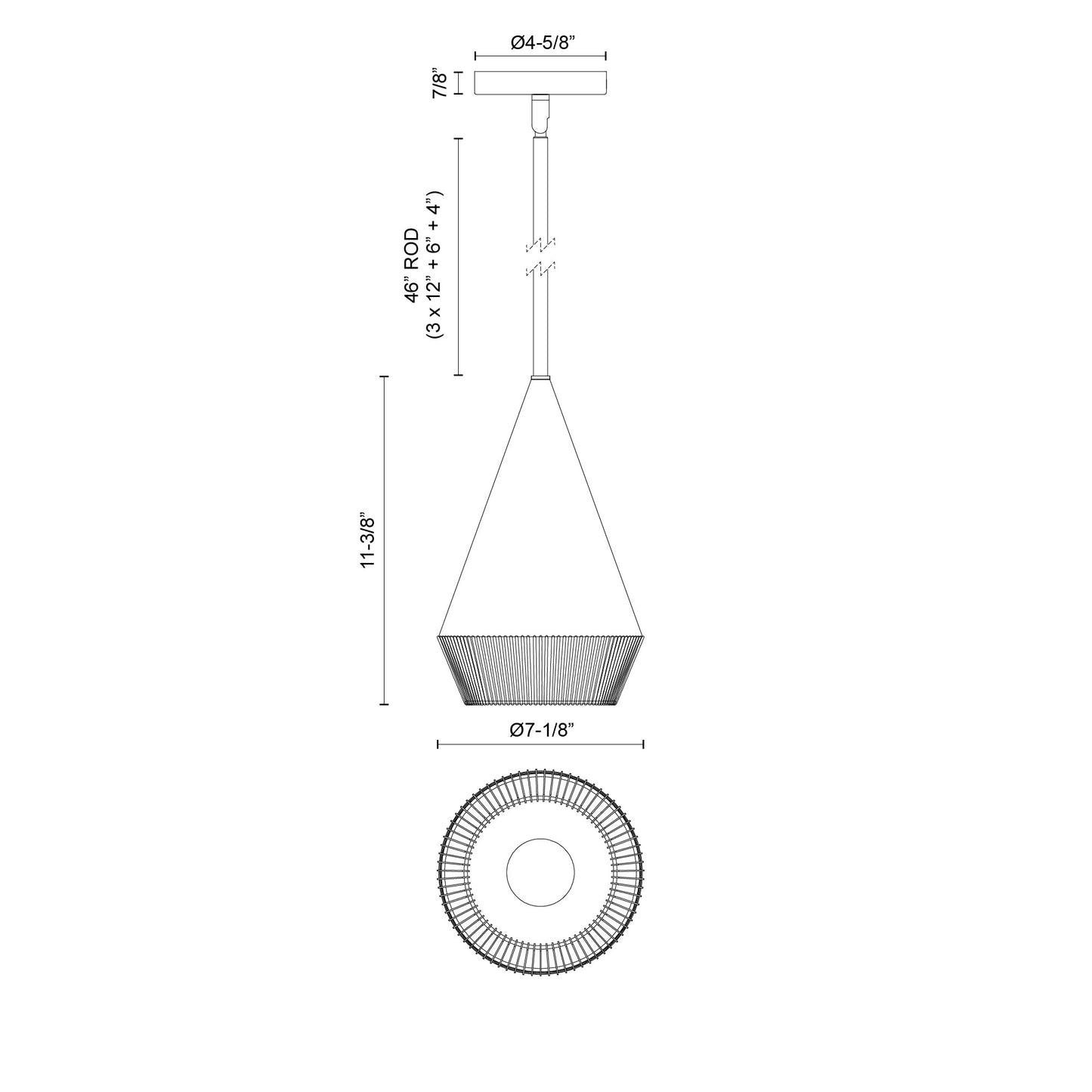 Daphne 7-in Pendant