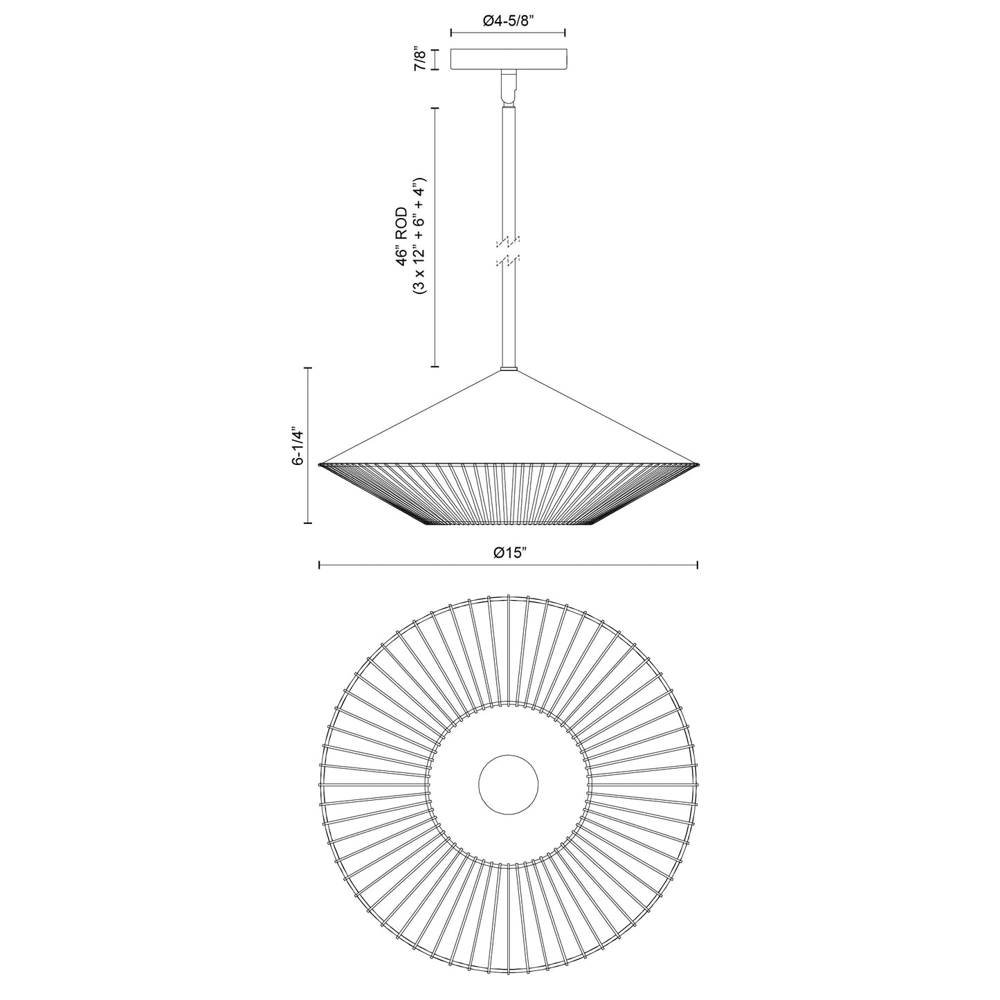 Daphne 15-in Pendant