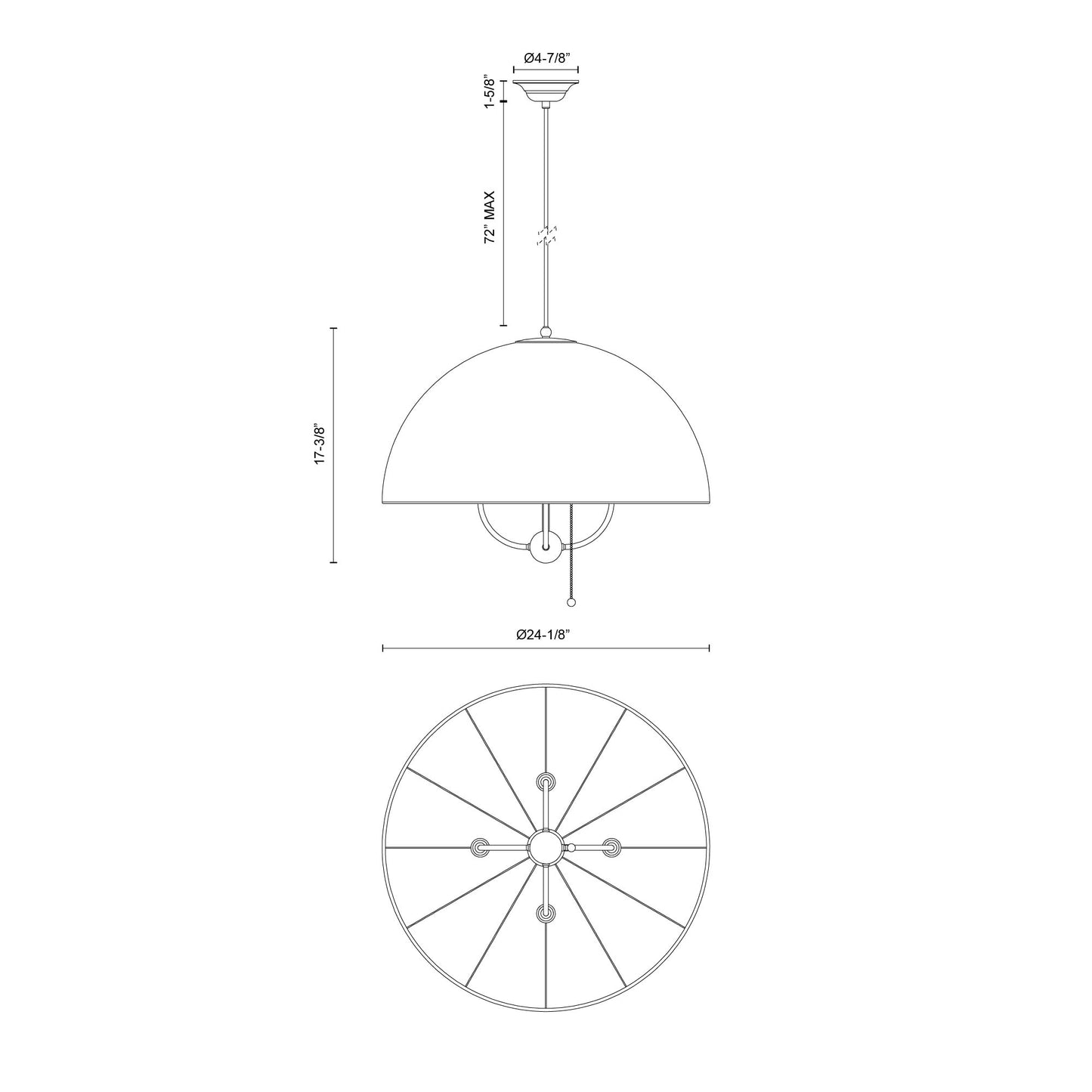 Crosby 24-in Pendant