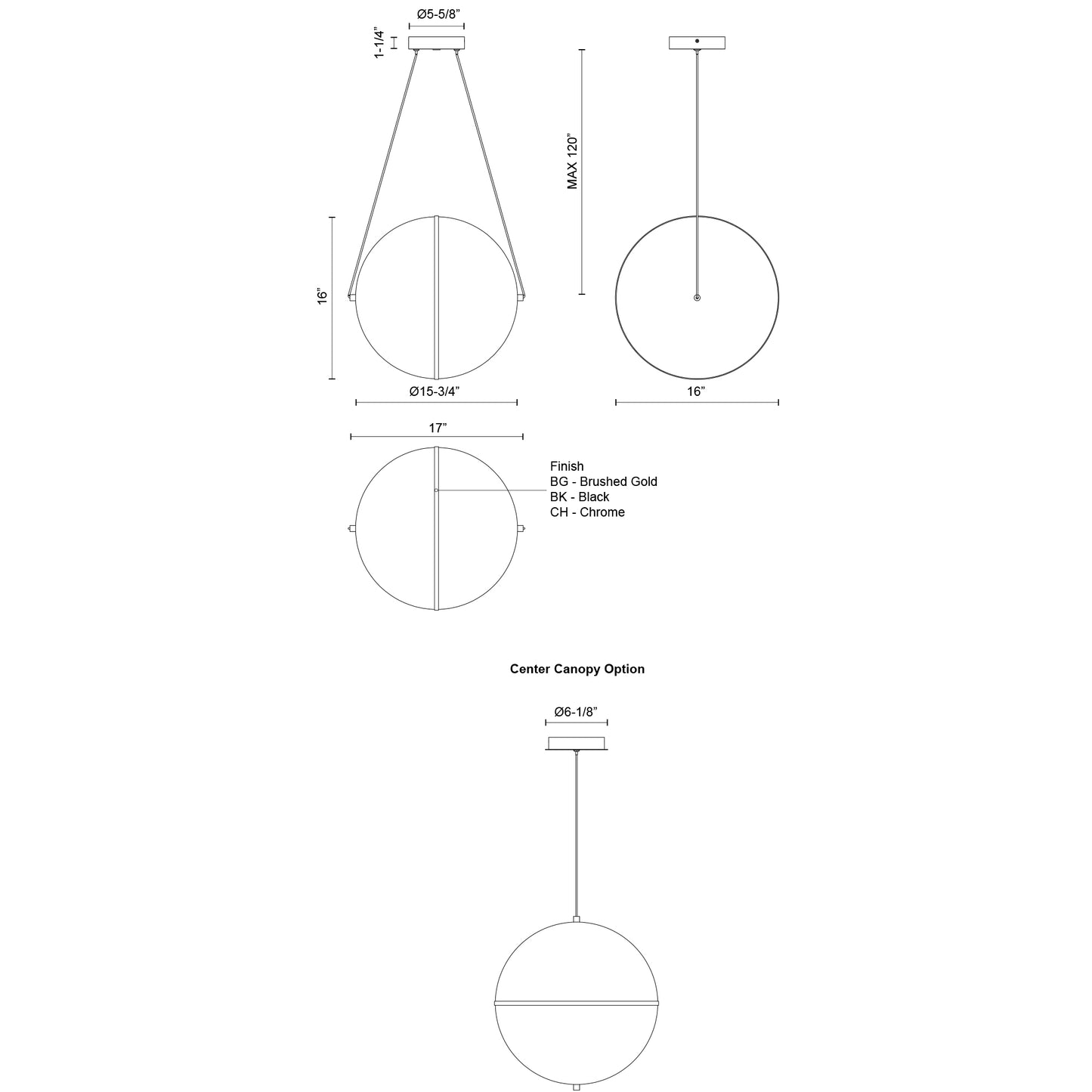 Aries 16-in Pendant