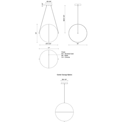 Aries 16-in Pendant