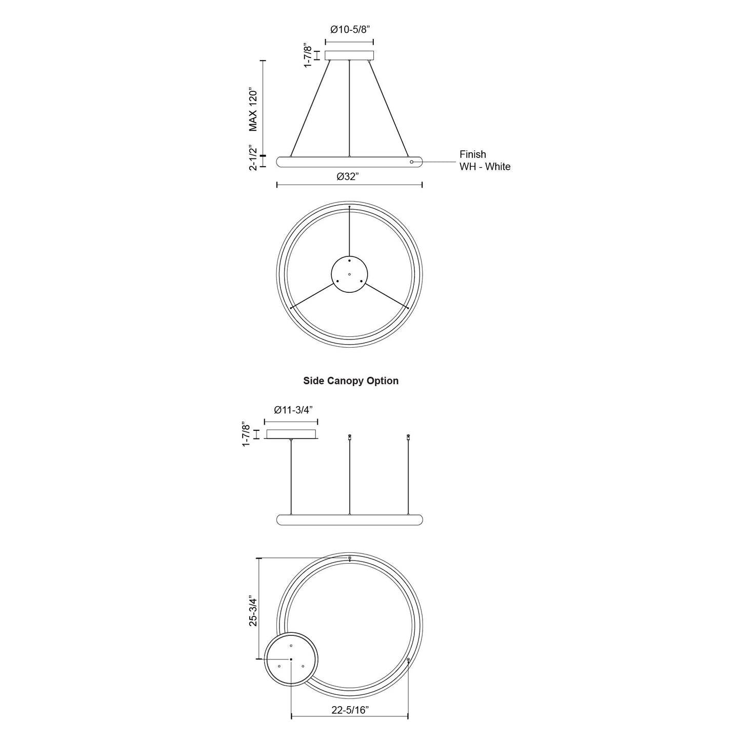 Cumulus Minor 32-in Pendant