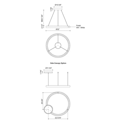 Cumulus Minor 32-in Pendant