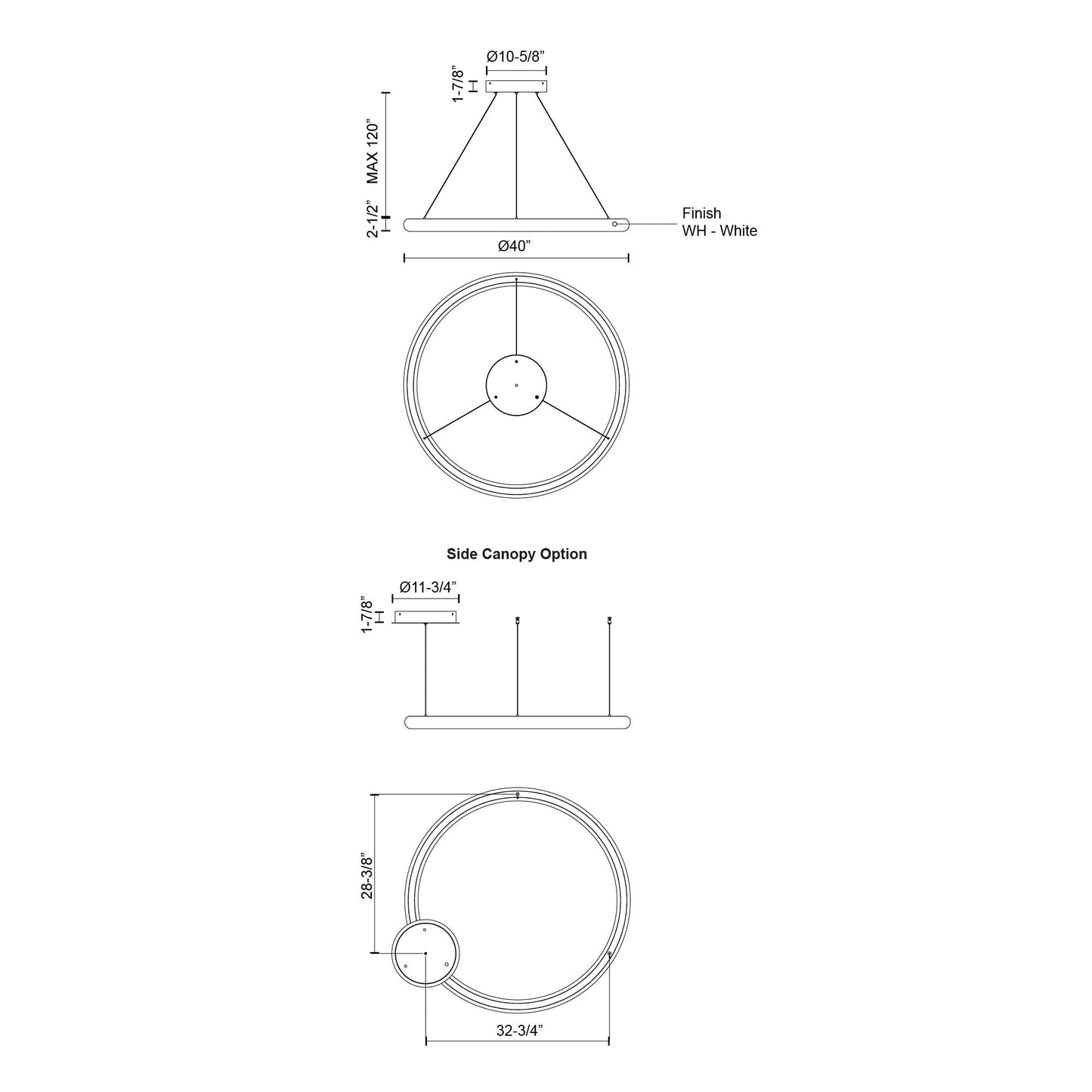 Cumulus Minor 40-in Pendant