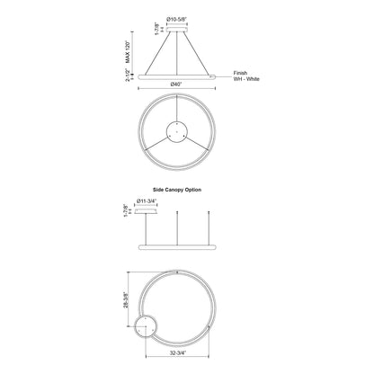 Cumulus Minor 40-in Pendant