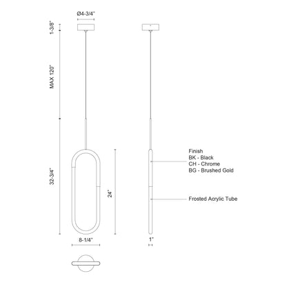 Huron 8-in Pendant