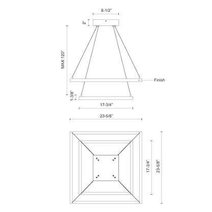 Piazza 24-in Chandelier