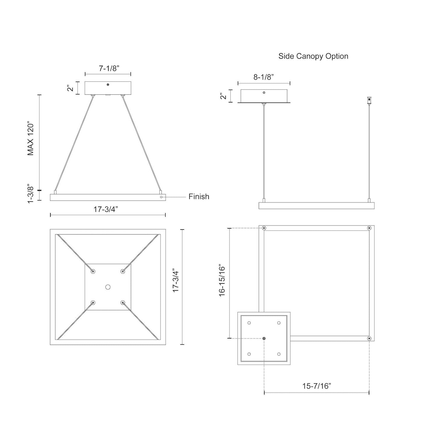 Piazza 18-in Pendant