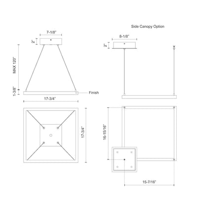 Piazza 18-in Pendant