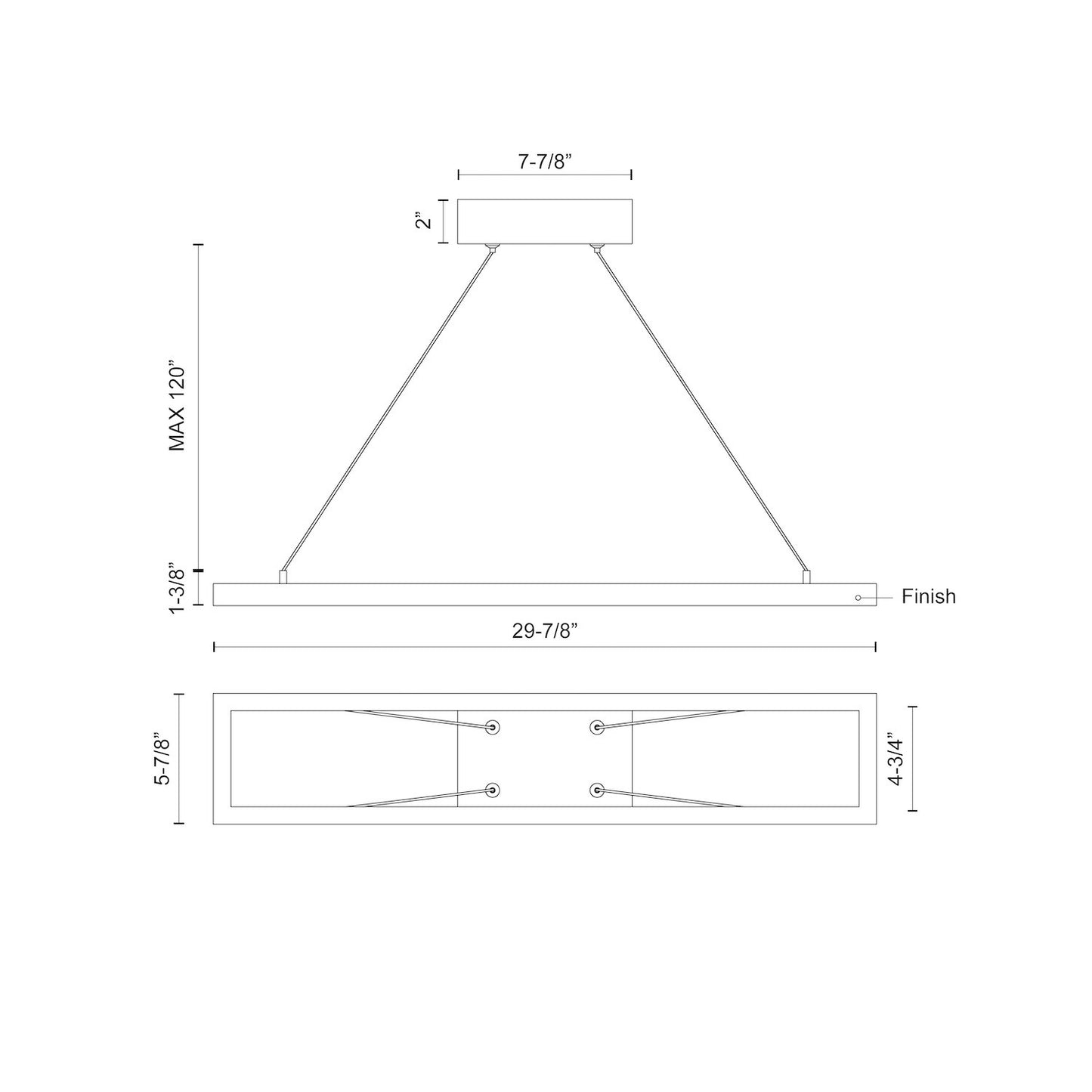 Piazza 30-in Pendant