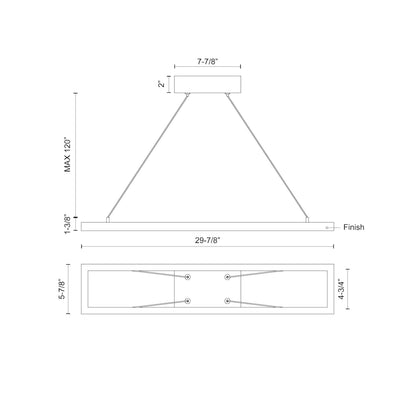 Piazza 30-in Pendant