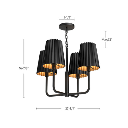 Plisse 23-in Chandelier