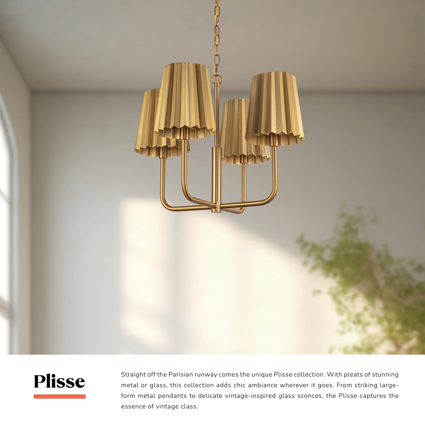 Plisse 23-in Chandelier