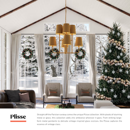 Plisse 30-in Chandelier