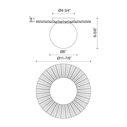 Plume 12-in Flush Mount