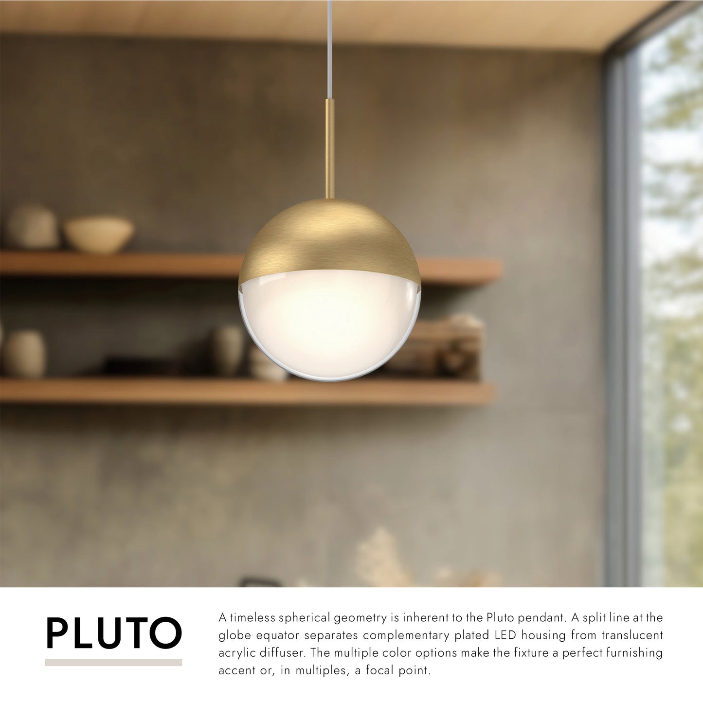 Pluto 4-in Pendant