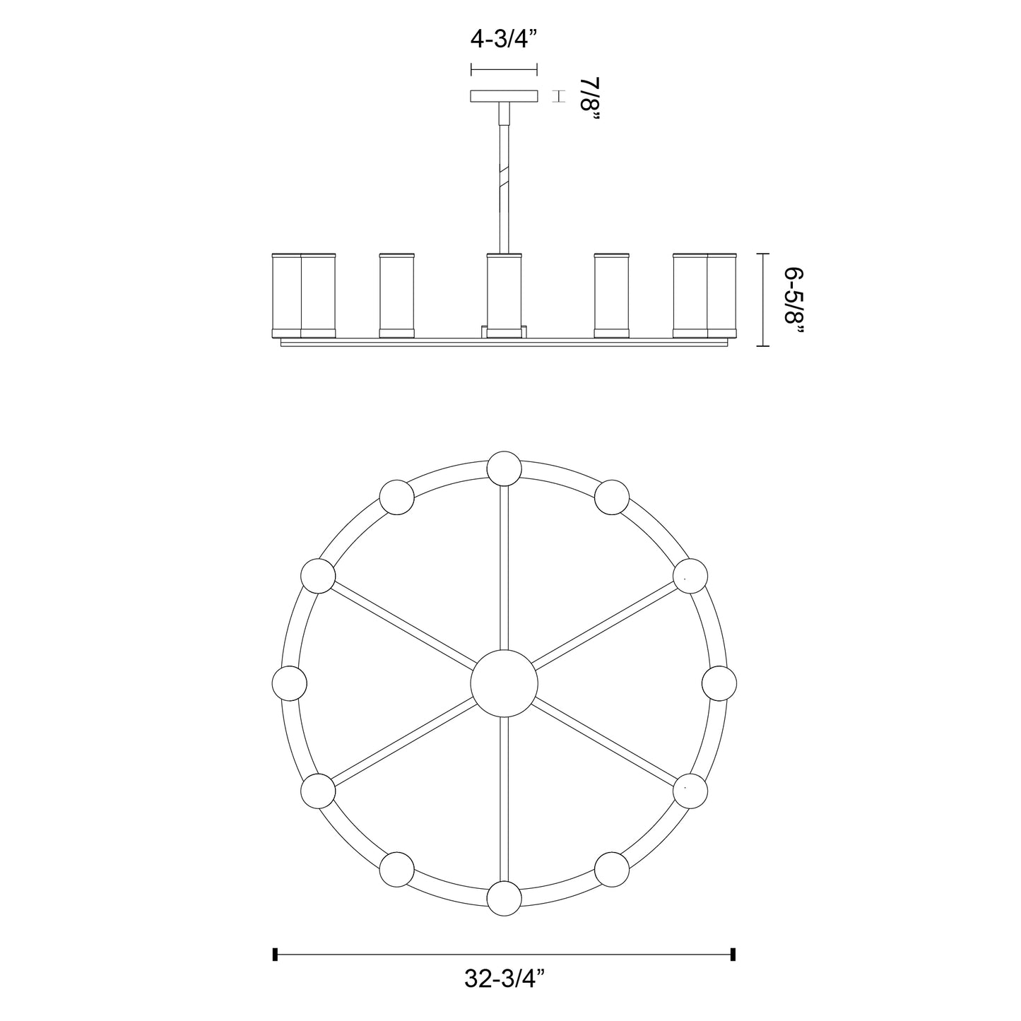 Revolve 33-in Chandelier