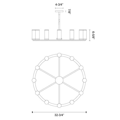 Revolve 33-in Chandelier