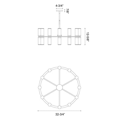 Revolve 33-in Chandelier