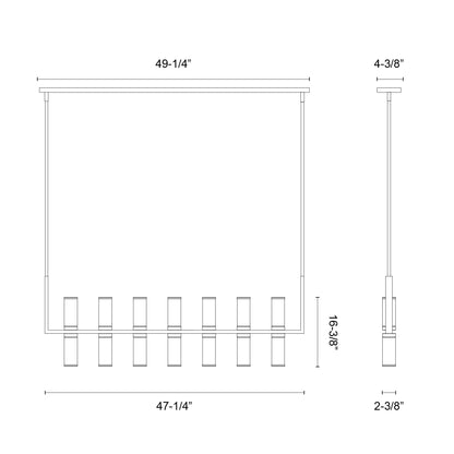 Revolve 47-in Linear Pendant