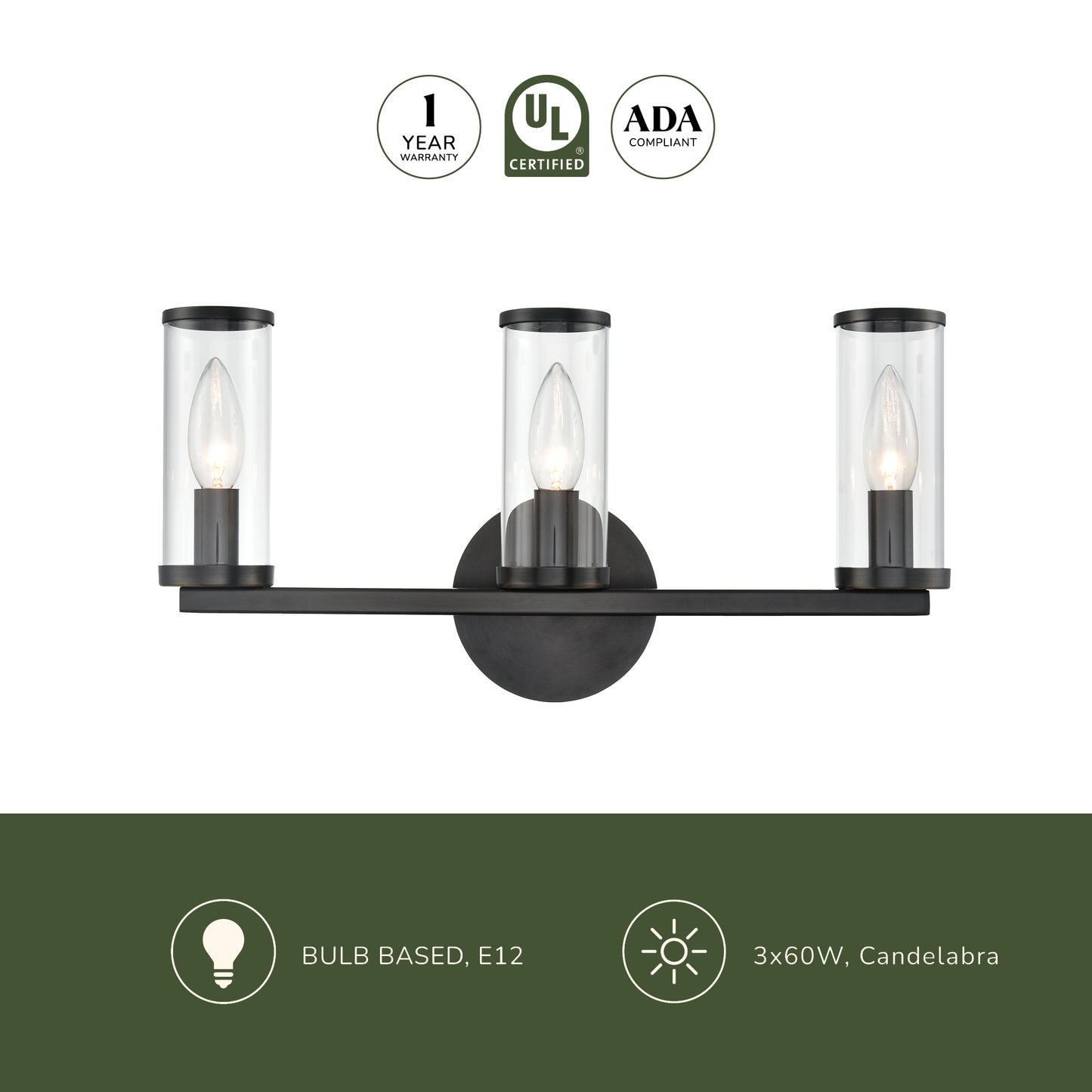 Revolve 17-in Wall/Vanity Light