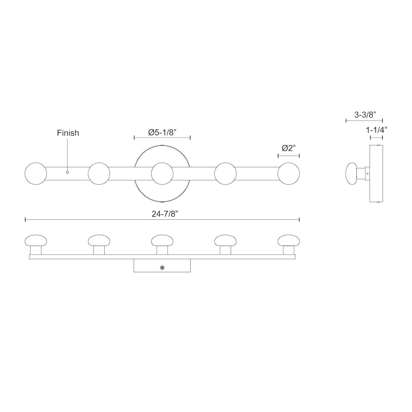 Rezz 24-in Wall Sconce