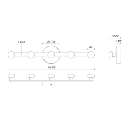 Rezz 24-in Wall Sconce