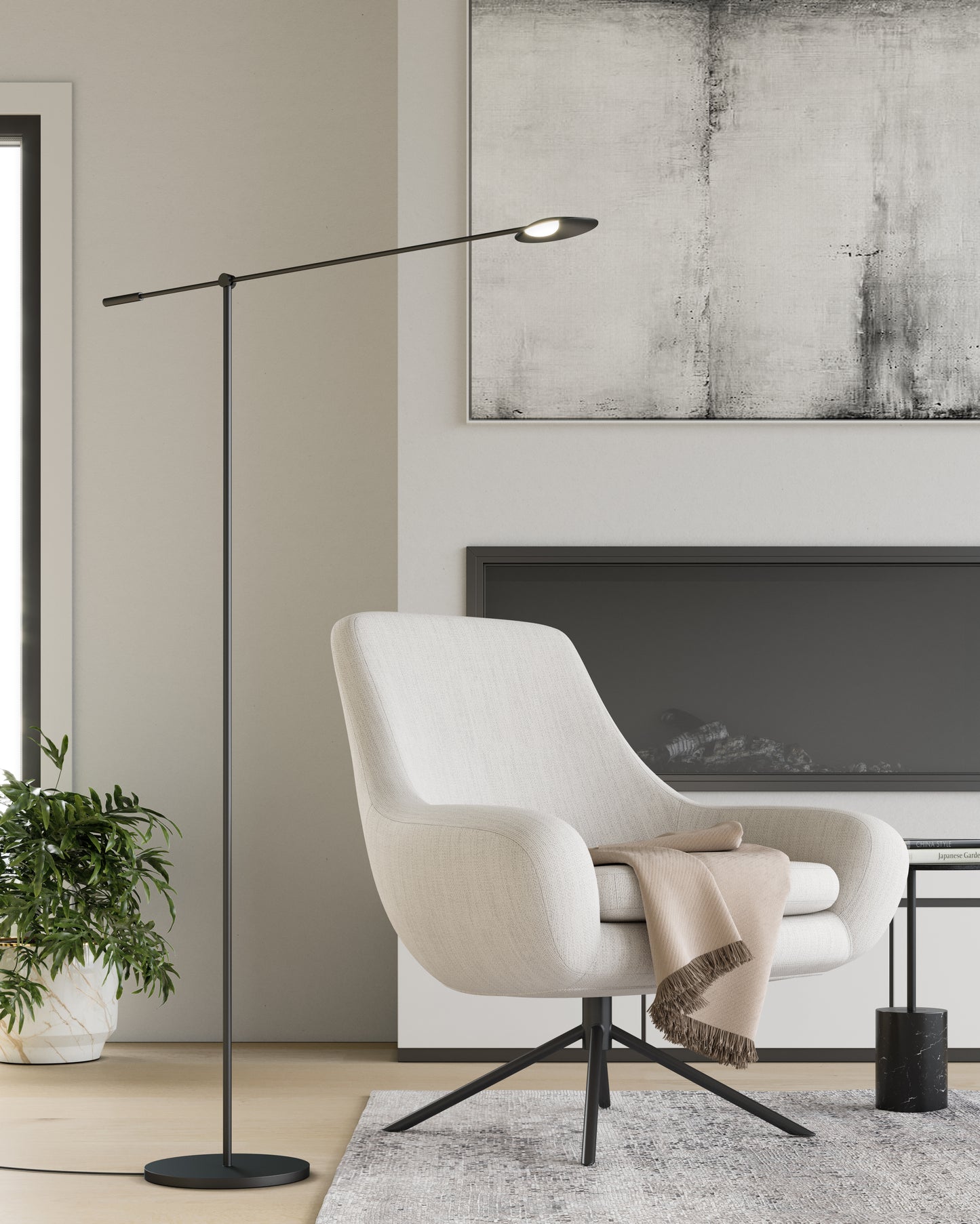 Rotaire 54-in Floor Lamp