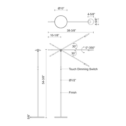 Rotaire 54-in Floor Lamp