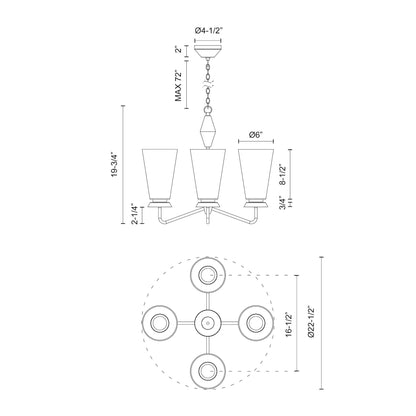 Salem 23-in Chandelier