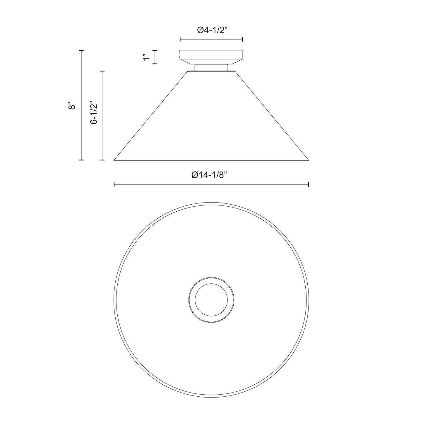 Salem 14-in Flush Mount