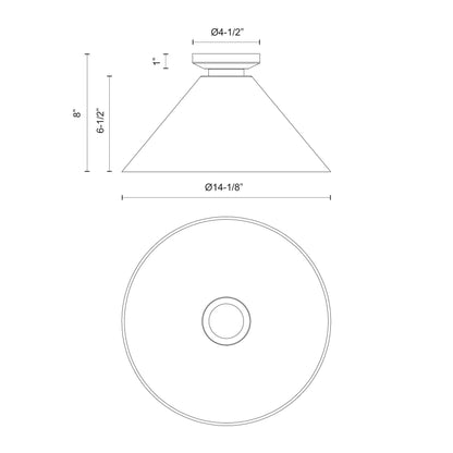 Salem 14-in Flush Mount