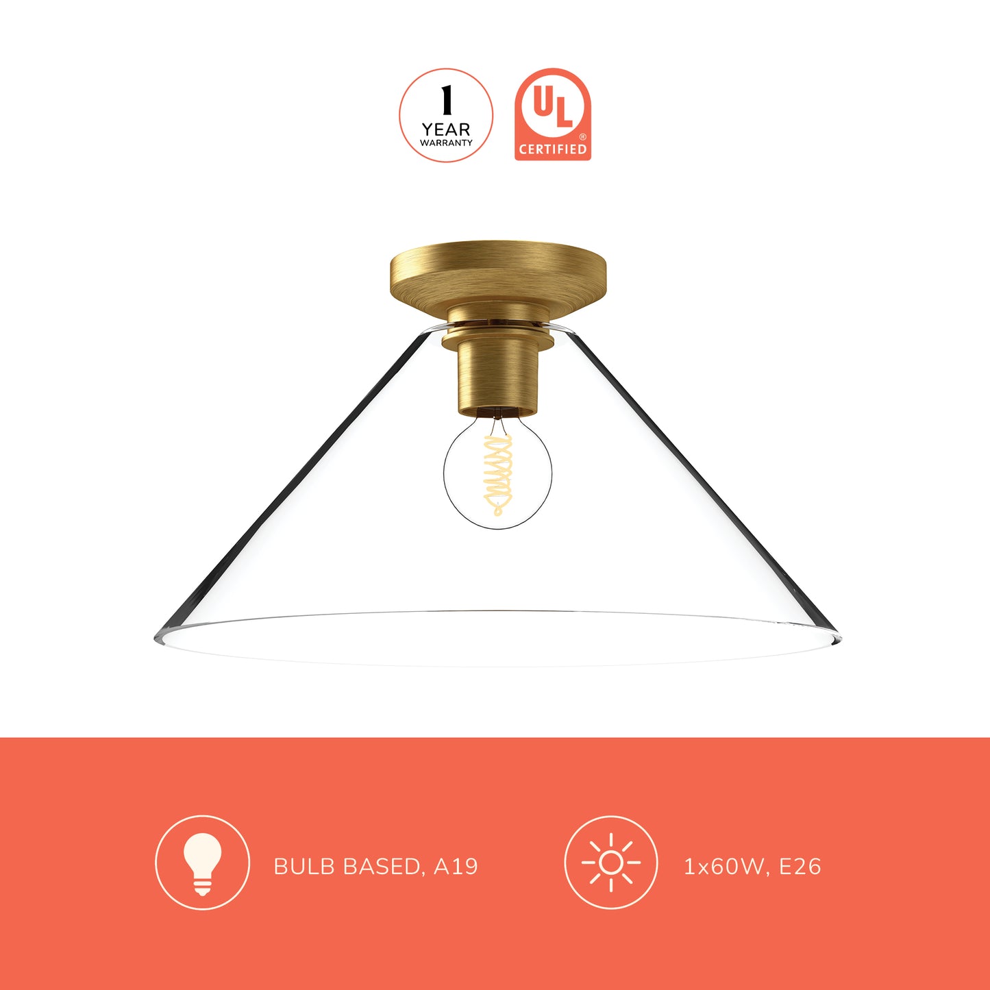 Salem 14-in Flush Mount