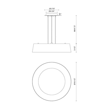 Sampson 16-in Pendant