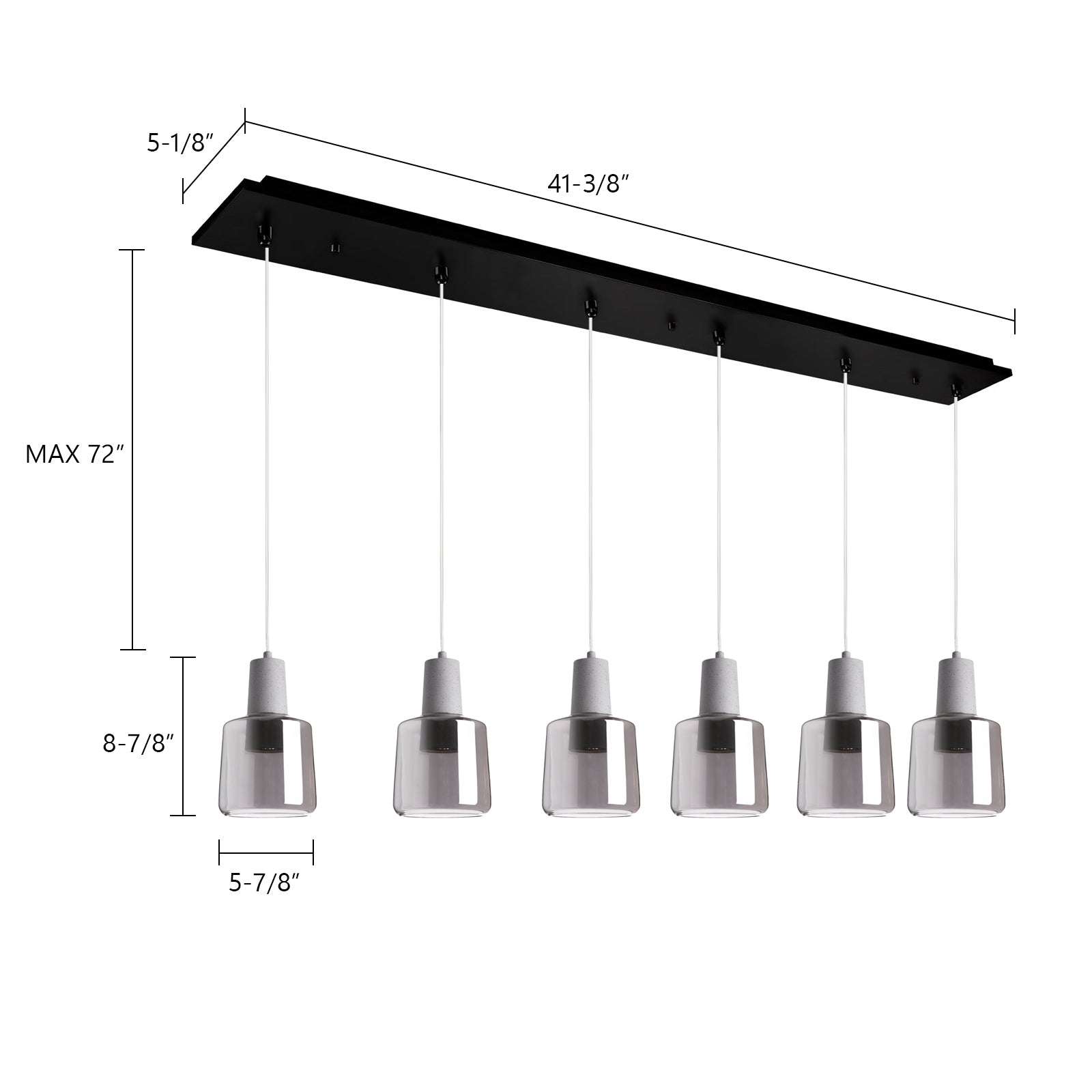 ジャンク）Unico フロアライト　WAYNE Samson 6-in 6 Head Multi Pendant – Kuzco Lighting