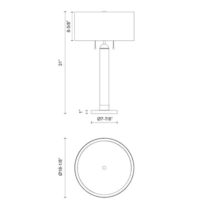 Sasha 18-in Table Lamp