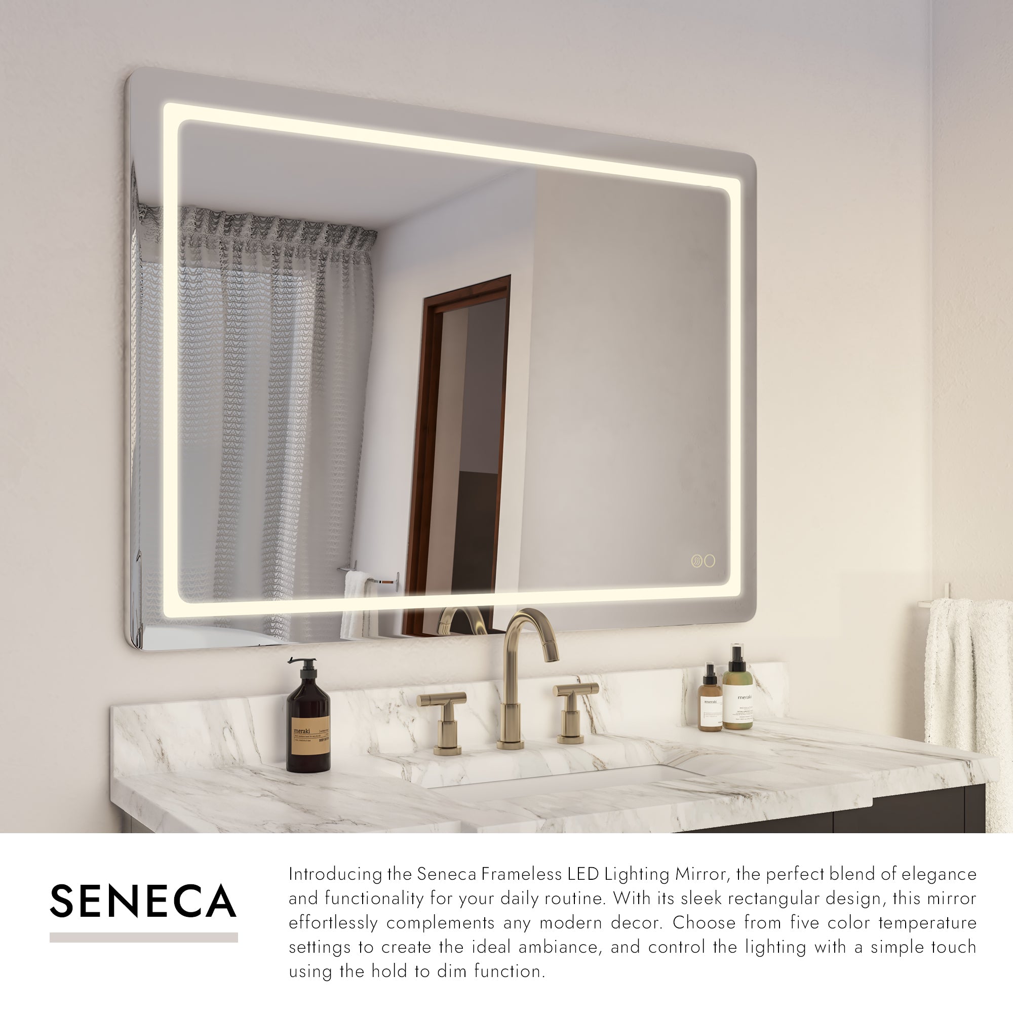 Seneca 48-in Vanity Mirror – Kuzco Lighting