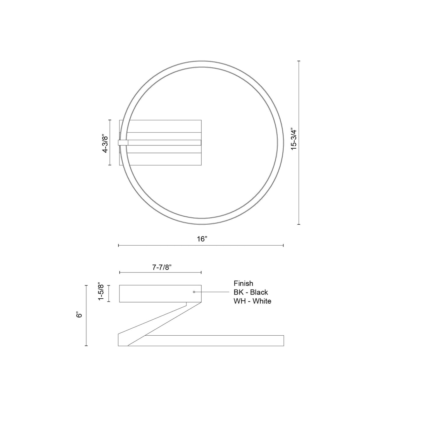 Roda 16-in Semi-Flush Mount