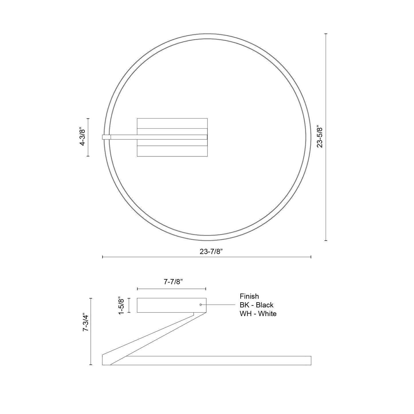 Roda 24-in Semi-Flush Mount