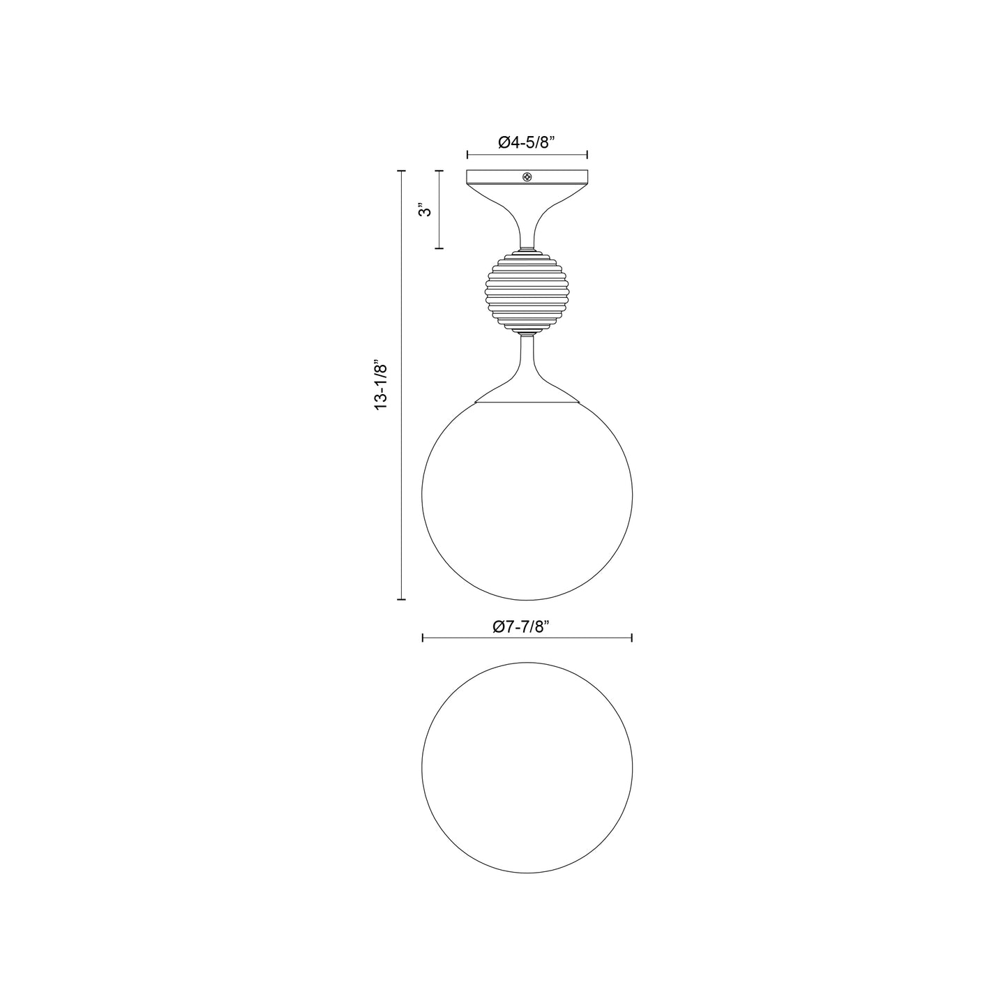 Celia 8-in Semi-Flush Mount