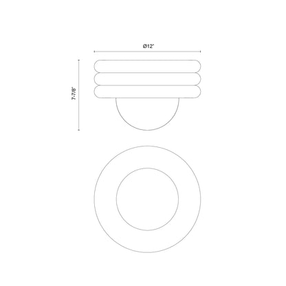 Harvey 12-in Semi-Flush Mount