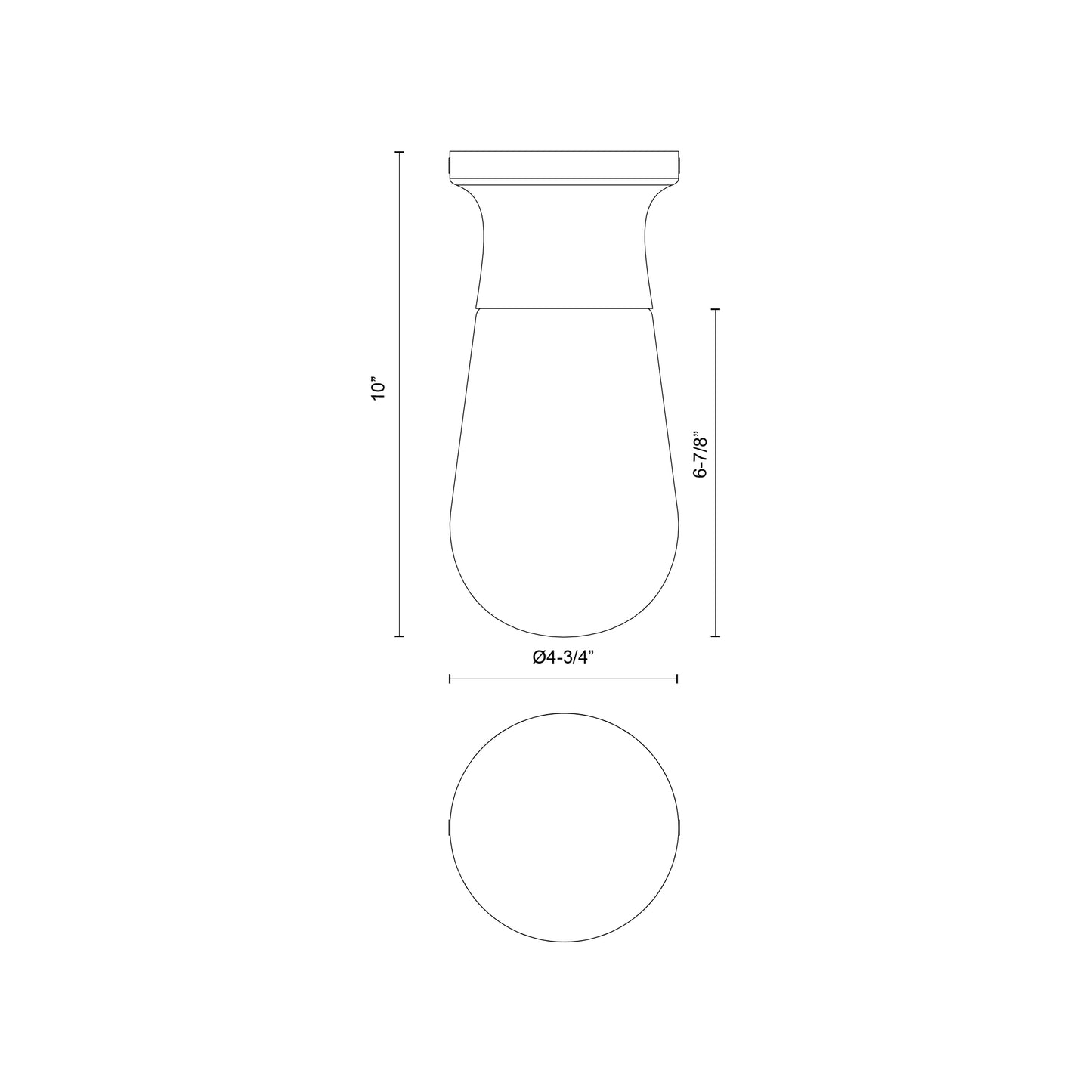 Marcel 5-in Semi-Flush Mount